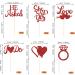 36 Pack He Asked She Said Yes Cupcake Toppers Glitter Love Heart I do Ring Cupcake Food Picks for Wedding Engagement Bridal Shower Party Cake Decorations Supplies Red - Buy Online on GoSupps.com