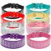 Elegel Leather Dog Collar - Wide Stylish & Safe for All Sizes - Rhinestone Anti-Lost Multiple Colors - Buy Online on GoSupps.com