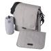 BABABING | DayTripper Lite Baby Changing Bag with Detachable Bottle Holder and Portable Baby Changing Mat | Attachable Pram Organiser with Shoulder Strap | Grey Marl