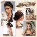 BARSDAR Claw Clip Messy Bun Hairpiece - Curly Synthetic Hair Extension in Light Ash Blonde mix Creamy Blonde for Women - Buy Online on GoSupps.com