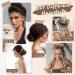 BARSDAR Claw Clip Messy Bun Hairpiece | Curly Synthetic Bun Extension for Women | 24H613# Creamy Blonde with Beige Highlights - Buy Online on GoSupps.com