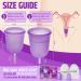 Venus Large Menstrual Cup - High Capacity for Heavy Flow - Made in USA - Medical Grade Silicone - Reusable Period Cup - Unique Design for High Cervix - Purple Large (1 Pack) - Buy Online on GoSupps.com