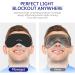 Mavogel Cotton Sleep Eye Mask - Light Blocking Blindfold for Sleeping/Travel/Shift Work - Soft & Comfortable - Men Women - Includes Travel Pouch - Grey & Black - Buy Online on GoSupps.com