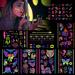 HOWAF 8 Large Sheets Neon Temporary Tattoos  100+ Shimmer Designs Glow UV Neon Body Face Skin Tattoo Wolf Jewellery Tattoos Flash Fake Waterproof Tattoo Stickers for Women Men Girls Body Art