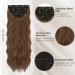 BARSDAR Clip In Extensions - 5 PCs Long Wavy Synthetic Hair Thick & Natural Dark Brown Mix Auburn 50 cm for Women & Girls - Buy Online on GoSupps.com