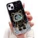 Tivenfezk Nadoli for iPhone 15 Plus Treibsand B r astronaut Hidden Stand Shell caricature glitter astronaut stand soft silicone bling cell phone case.