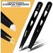Professional Eyebrow Tweezers Set for Expert Brow Shaping & Facial Hair Removal - Slanted and Pointed Tips - 2-Piece Kit for Women & Men - Best Tweezers for Chin Hair - Black - Buy Online on GoSupps.com