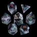 Mini Planet Handmade Sharp Edged DND Dice Set for TTRPG D&D - Polyhedral Dice Critical Role Goblin Glitter RPG Resin Hoard Dark Knight - Buy Online on GoSupps.com