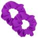 2 pieces neon hair gum scrunchy pop purple scratch single -colored scratch tie scratch ties hair jewelry scrunchy silk for women satin hair tie girl glitter