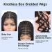 Kalyss 24 Square Knotless Box Braided Wig with Curly Ends - Double Lace Frontal Cornrow Braid Wig for Black Women - Buy Online on GoSupps.com