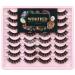 Winifred 16 Pairs Russian Strip Natural Wispy False Eyelashes - Cat Eye D Curl Soft Volume Lashes Pack for Reusable Fluffy Look - Buy Online on GoSupps.com