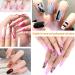 Sularpek 8PCS Nail Art Brush Set with Glitter Handle - Double Ended Pen Brushes for DIY Nail Designs | Dotting Tools for Women & Girls - Buy Online on GoSupps.com