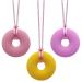 Sensory Chew Necklace 3 Pack - Silicone Donut for Teens & Adults with Autism, ADHD, SPD, PICA - Anxiety & Oral Motor Relief - Buy Online on GoSupps.com