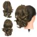 Gairyan 30cm ponytail hair part braid extensions long curly claw clip in ponytail extensions synthetic hair extensions wavy hair part hair extension for women (golden brown) 30 cm golden brown