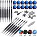 WIN.MAX Soft Tip Darts Set - 18g Plastic Tip Darts with Accessories | 12 Pcs + 100 Extra Tips | For Electronic Dart Board | Black - Buy Online on GoSupps.com