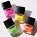 Neon UV Nail Polish by Moon Glow - Pastel Set of 4 - Bright Neon Nail Varnish - Glows under UV - 10ml - Buy Online on GoSupps.com