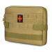 HuntVP Tactical empty first aid bag with red cross patch 1000d molle Pouch emergency bag militarily waterproof for camping outdoor type 3 brown