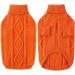 Buy Alagirls Winter Soft Breathable Dog Sweater | Warm Classic Turtleneck Pet Clothing for Large Dogs | Christmas Orange Outfit XXL - Buy Online on GoSupps.com