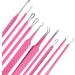 Pink Blackhead Remover Tool Kit - 10 Pcs Acne Extractor Set for Pimple, Blackhead, and Whitehead Removal - Buy Online on GoSupps.com