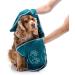 Lucky Paws Chenille Dog Towel with Hand Pockets - UK Based Seller - Absorbent Microfibre Towel - Fast Drying - Super Soft - Machine Washable & Dryable - 88 x 32cm (Pack of 1 Teal) Pack of 1 Teal - Buy Online on GoSupps.com