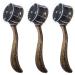 Raploy Face Cleansing Brush 3 Pack Soft Bristles Large Facial Scrubber Face Cleanser for Facial Exfoliating Massage Pore Cleaning (Black Gold) 5.7x1.77