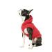 Gooby - Fleece Vest with Hood for Small Dogs Fleece Jacket with Leash Ring Red Size XS X-Small (Around 4-lb) red