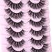 Dramatic Faux Mink Cat Eye Wispy False Lashes - Long Fluffy Fairy Strip Eyelashes Pack - Buy Online on GoSupps.com