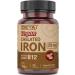 Deva Nutrition Vegan Chelated Iron 29 mg Fortified with B-12 - High Potency Easy to Swallow - 90 Tablets 1-Pack Unflavored 90 Count (Pack of 1)