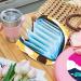 MUOOUM Geometry Leopard Sunflowers Sanitary Napkin Storage Bag - Portable Menstrual Cup Pouch - Buy Online on GoSupps.com
