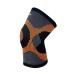 Knee Compression Sleeve Support - Pain Relief Stabilizer for Men & Women | Medium Black-Grey-Orange - Buy Online on GoSupps.com