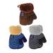 ZHANMAI 3 Pairs Toddler Winter Mittens Gloves Baby Boys Girls Warm Gloves Infant Thicken Knit Mittens Kids Gloves Black Royal Blue Brown