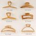Magicsky 6 Pack 4 Inch Metal Hair Claw Clips - Gold & Wood Grain - Non-slip - for Thick Thin Hair - Styling Accessories for Women and Girls - Buy Online on GoSupps.com