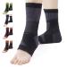 Ankle Brace Set of 2 Compression Support Adjustable Sleeve for Injury Recovery Joint Pain and More Arch Brace Support & Foot Stabilizer Ankle Wrap Protect Against Ankle Sprains or Swelling L Black