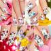 Bright Flower Print Nail Polish Stickers - 168 Pieces Full Wraps Manicure Kit with Nail File - Buy Online on GoSupps.com