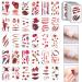 30 Sheet 180Pcs Halloween Zombie Makeovers  Halloween Simulation Horror Fake Bloody Wounds Simulation Waterproof Tattoo Stickers Temporary Tattoo Bleeding Scars  Halloween Party Cosplay