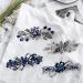 Dalababa Rhinestone Hair Clips - Elegant Crystal Jewelry for Brides & Parties - Style No. 4 (Blue) - Buy Online on GoSupps.com