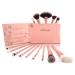 Luvia make -up brush set incl. Cosmetics bag for make -up - rose golden vintage make -up Brush set - 14 professional cosmetic brush/make -up brush in nude/rosegold - gift idea - vegan cosmetics/make -up light nude 14 pieces (1 Pack)