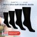 Men's Ultra-Soft Diabetic Socks 2 Pair (Black, Size 9-12) - Seamless, Moisture-Wicking, Breathable - Neuropathy & Circulation Support - Buy Online on GoSupps.com