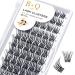 Eyelash individually 72 PCs B & Q eyelashes DIY individual eyelashes for beginners reusable eyelash bushes wispy fluffy single eyelashes for eyelash extensions at home (B25 D-10mm) D-10 mm B 25