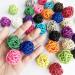 Benvo Rattan Balls 32 Pack - 1.2 inch Wicker Balls for Birds and Pets - Multi-Colored Craft DIY Accessories - Buy Online on GoSupps.com