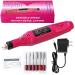 Electric Nail Drill Kit  Nail Drill Manicure Filer Tool 15000 RPM Removal Cordless Nail Drill Kit with 6 Nail Drill Bits for Buffing  Grooming  and Polishing of Nails Home Commercial Use