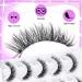 WiWiseo Self Adhesive Eyelashes - No Glue Needed False Lashes Reusable 5 Pairs Natural Look Waterproof Wispy & Fluffy 16MM C-Clear Band - Buy Online on GoSupps.com