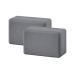 Gaiam Essentials Yoga Block (Set Of 2)  Supportive, Soft Non-Slip Foam Surface For Yoga, Pilates, Meditation Grey