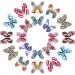20 Pieces Christmas Butterfly Dreadlocks Beads Hair Cuffs Clips Rings Colorful Braiding Hair Jewelry for Women Girls Hair Accessories()