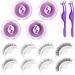 Reusable Self Adhesive Eyelashes No Glue or Eyeliner Needed Easy to Put On, Stable Non Slip Waterproof False Lashes with 2 Eyelash Tweezers Thoughtful Gift for Women Makeup, 4 Pairs (Fresh Style)