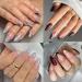 UNA GELLA Medium Almond Gel Nail Tips - 312pcs Half Matte Clear Fake Nails | DIY Art & Salon-Quality Extensions | 12 Sizes C-Almond - Buy Online on GoSupps.com