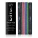 Professional Nail Files Black Color Coded Center Washable Emery Boards 7 Inches Long Square End Serrated Edge 12 Fingernail Files Per Pack (Assorted) 7 Inch (Pack of 1)