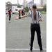 ChinFun Women's Black & White Stripe Referee Shirt - Zipper Collar, Short Sleeve, Medium - Buy Online on GoSupps.com