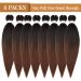 Braiding Hair Pre Stretched 24 Inch 8 Packs Ombre Yaki Texture Itch Free Hair Extensions for Braids - 24in 1B/30 (Pack of 8) - Buy Online on GoSupps.com