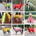 Tfeng Waterproof Dog Raincoat with Removable Hoodie - Adjustable Camouflage Green Jacket (Sizes 10 73cm Back Length) for Outdoor Protection - Buy Online on GoSupps.com